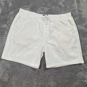 Todd Snyder Shorts XL White Corduroy Pull On Elastic Stretch Classic Basic